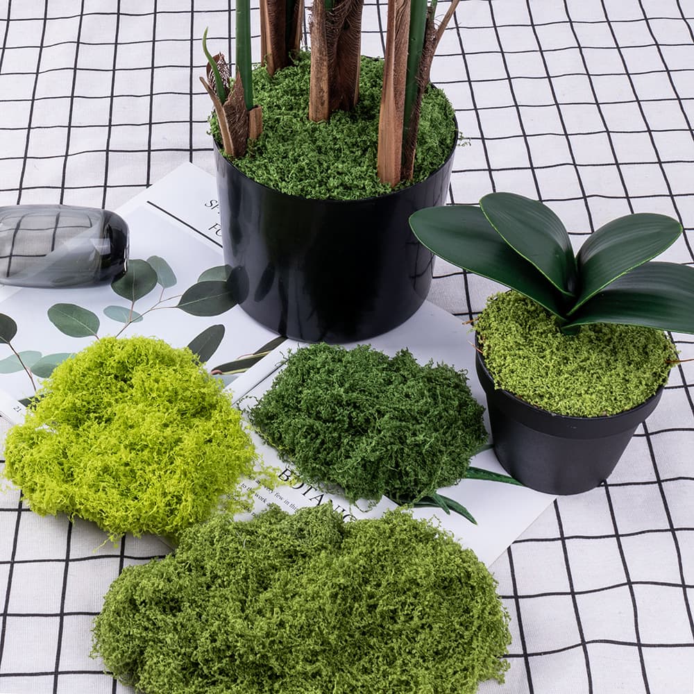Cross-border simulated moss artificial moss wholesale DIY sand tray plant landscape fake lawn plant flower wall decoration 1