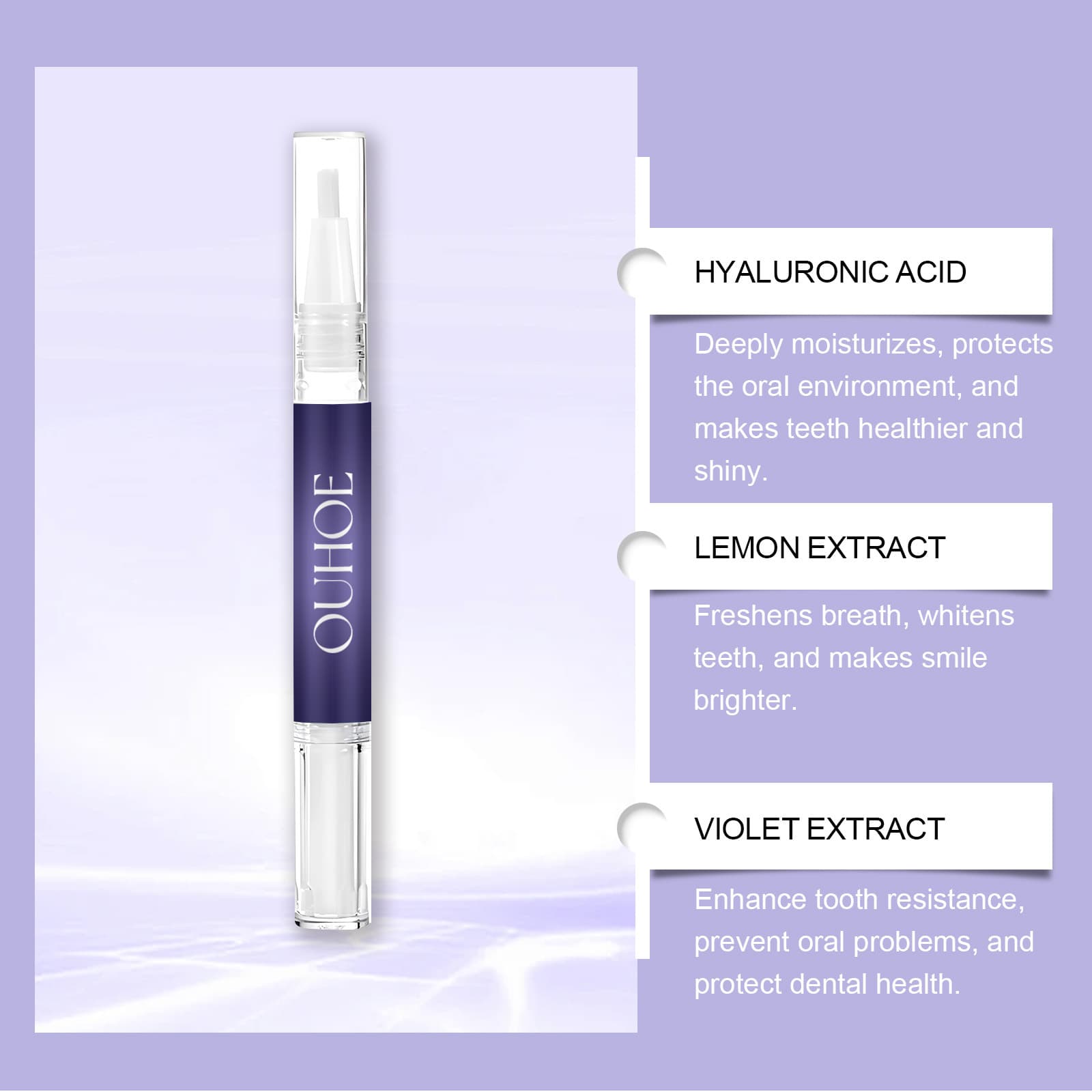 OUHOE Teeth Whitening Liquid Pen - Gentle Stain & Odor Care 3