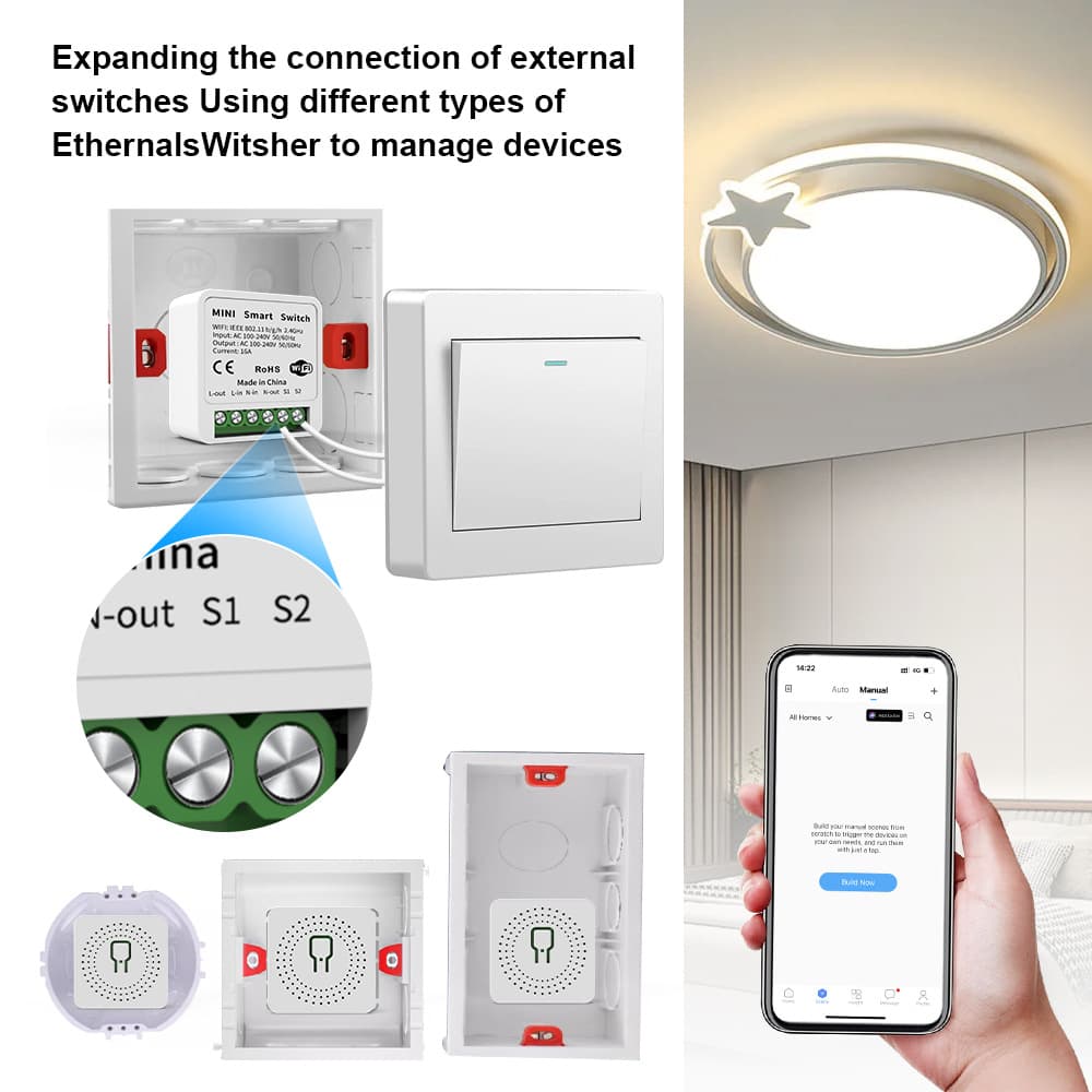 WiFi mini smart on-off box cozylife remote switch timing APP control supports cross-border 3