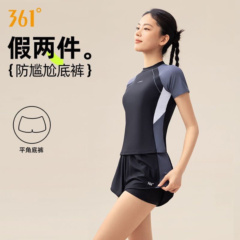 361, split swimwear for swimming, with short sleeve, sun protection 4