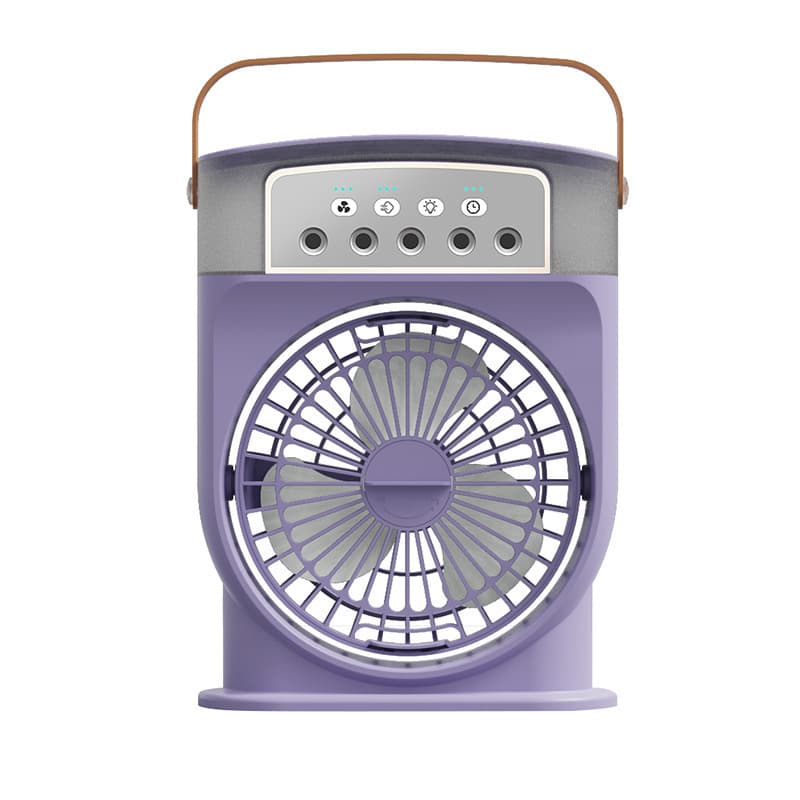 Cross-border hot five-hole spray fan humidification and refrigeration air conditioning fan desktop dormitory mini fan USB charging 5