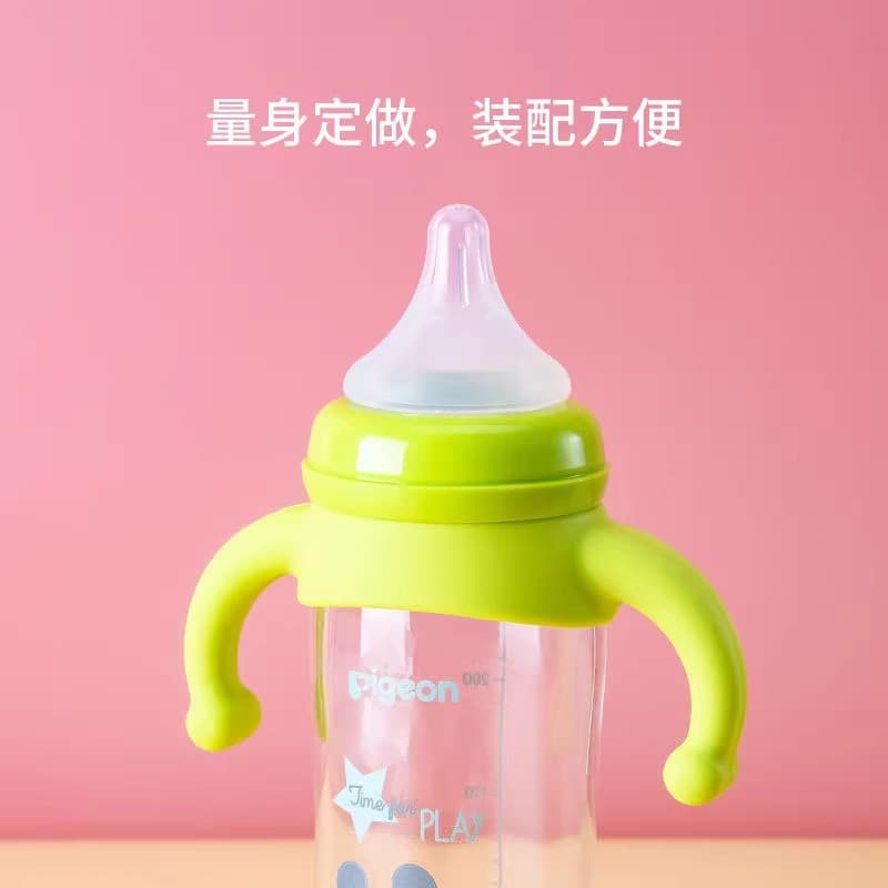 Pigeon, children's glass feeding bottle, accessories, universal handle, silicone pen, wide neck 2
