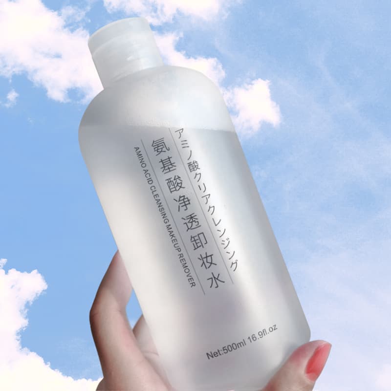 Nutritious transparent moisturizing makeup remover amino acid based for skin care for face, 500 ml 4