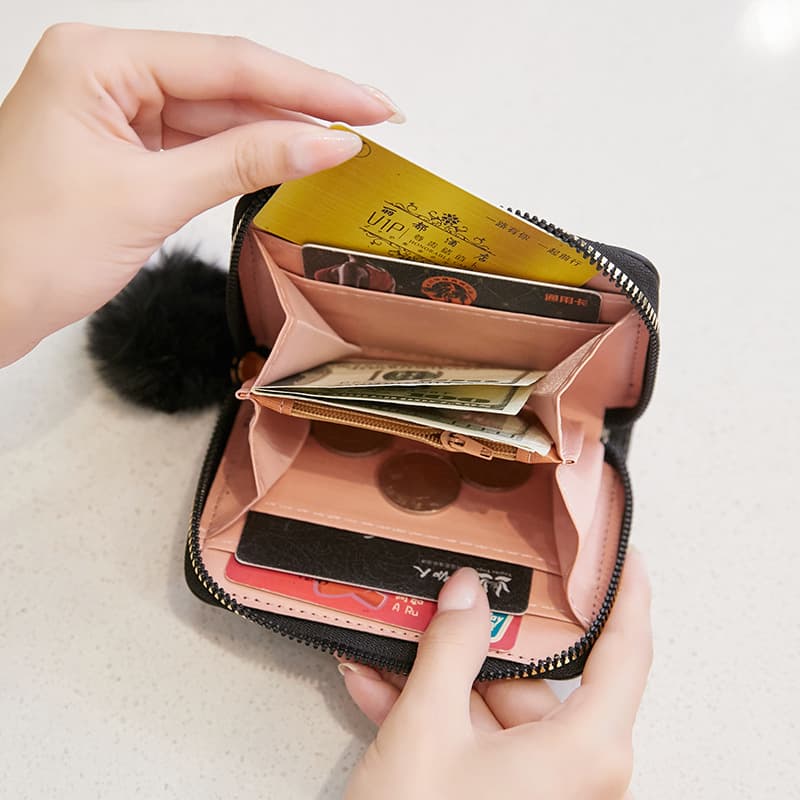 Wave Embroidered Women's Short Wallet 3