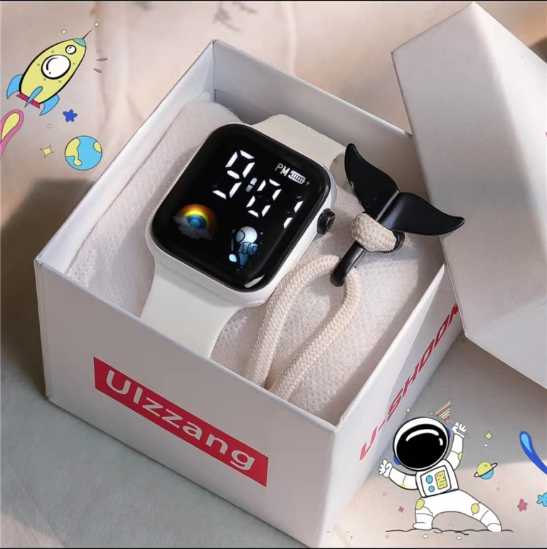 Square children's rainbow space electronic universal digital watch, internet celebrity 1