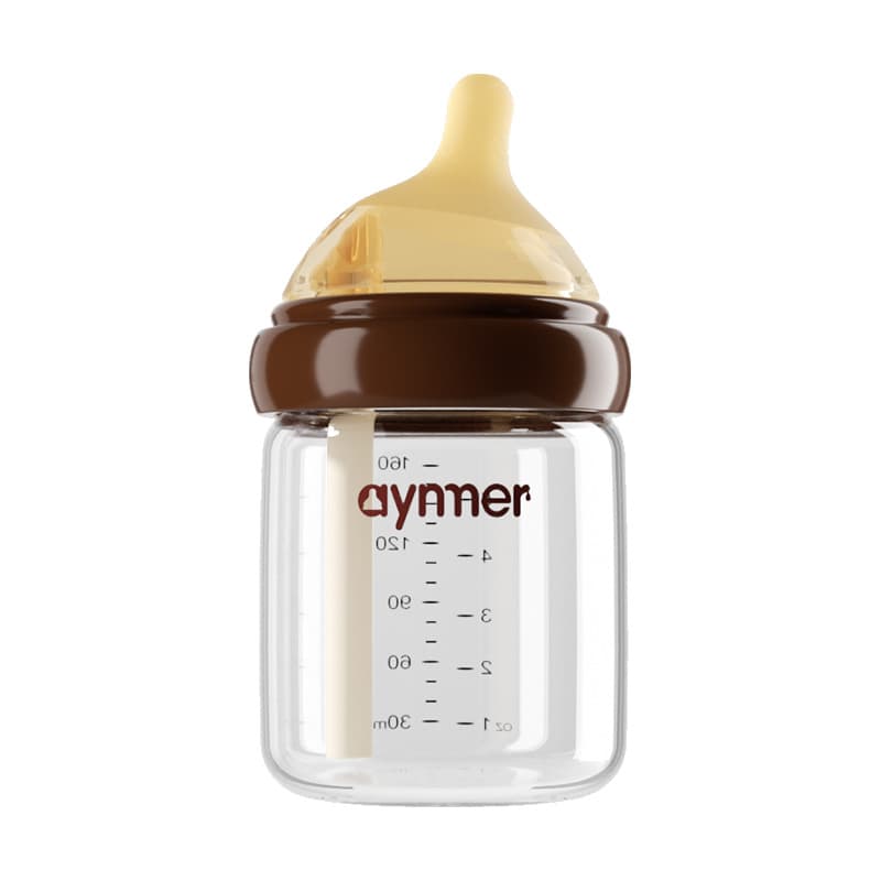 Glass protective anti-colic children's feeding bottle for new born for baby, wide neck 5