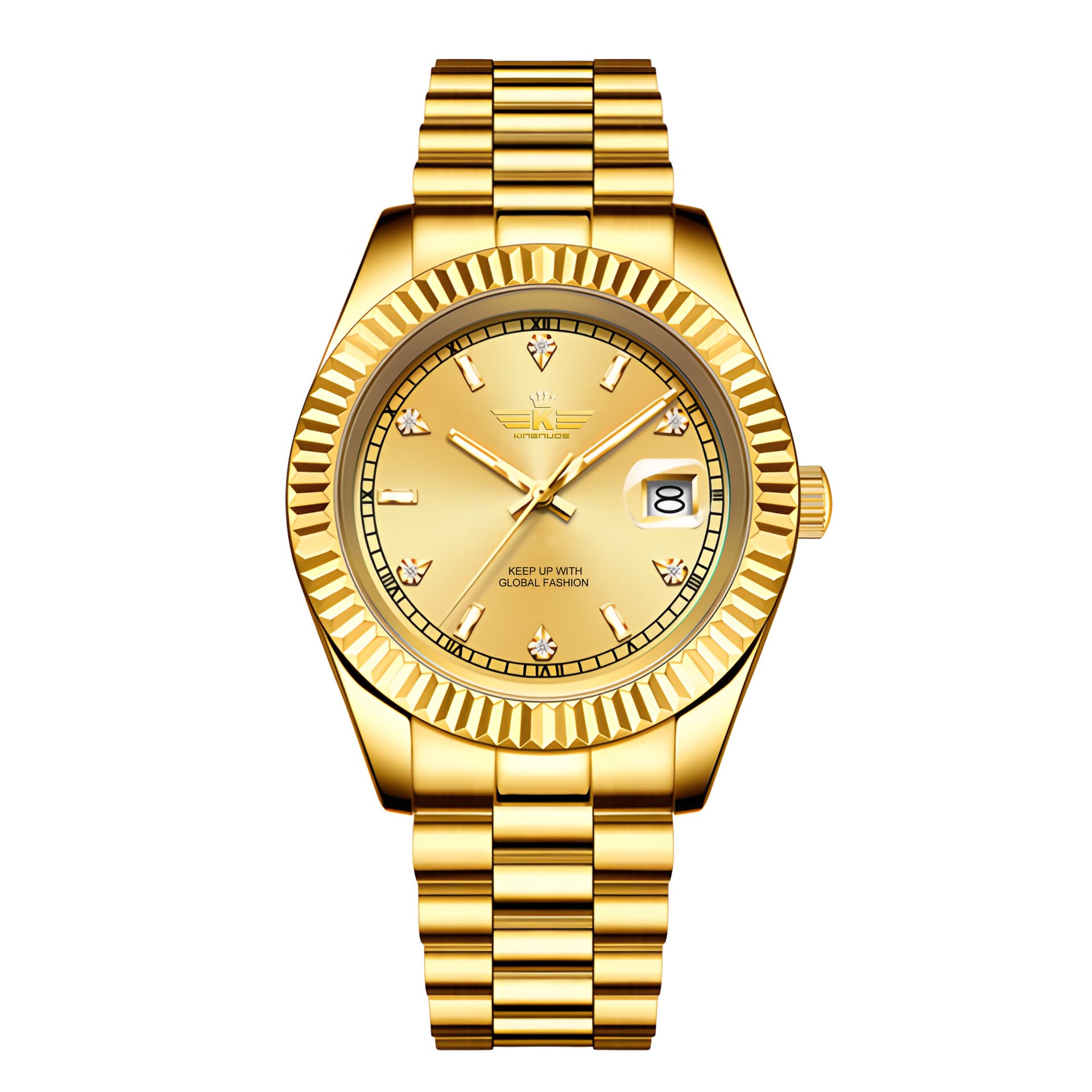 (Cross-border trading), elegant steel belt, calendar, waterproof watch 5