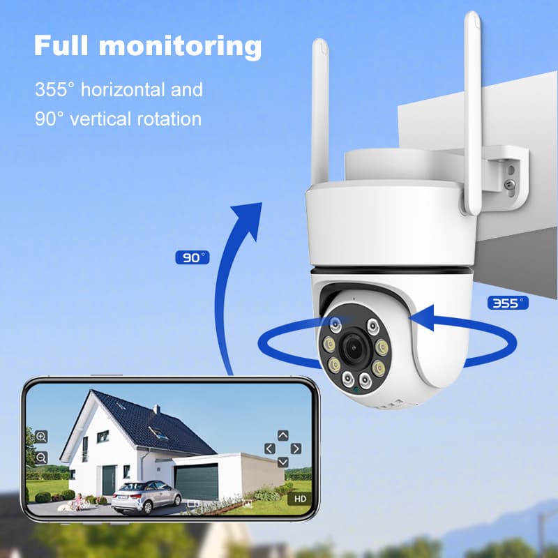 1080P FHD Outdoor Security Surveillance Camera Home Surveillance Camera Rotable Movement Detection 2