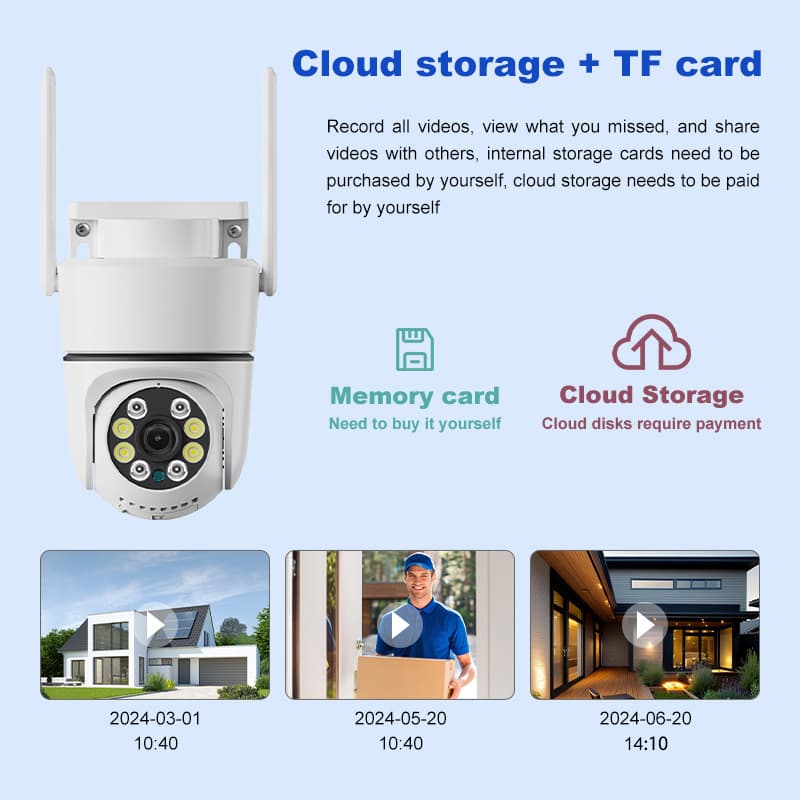 1080P FHD Outdoor Security Surveillance Camera Home Surveillance Camera Rotable Movement Detection 4