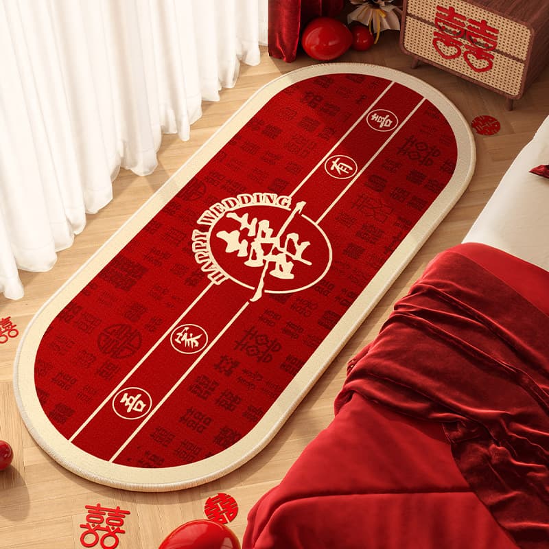 Festive wear-resistant doormat for bed for living room, carpet 3
