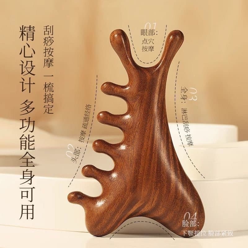 Creative resin meridian massage scalp comb head hair loss treatment scraping and unblocking meridian face artifact eye 3