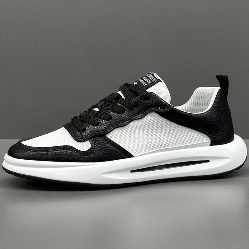 Fashionable breathable low sports universal casual footwear for leisure, white sneakers, soft sole, height increasing 4