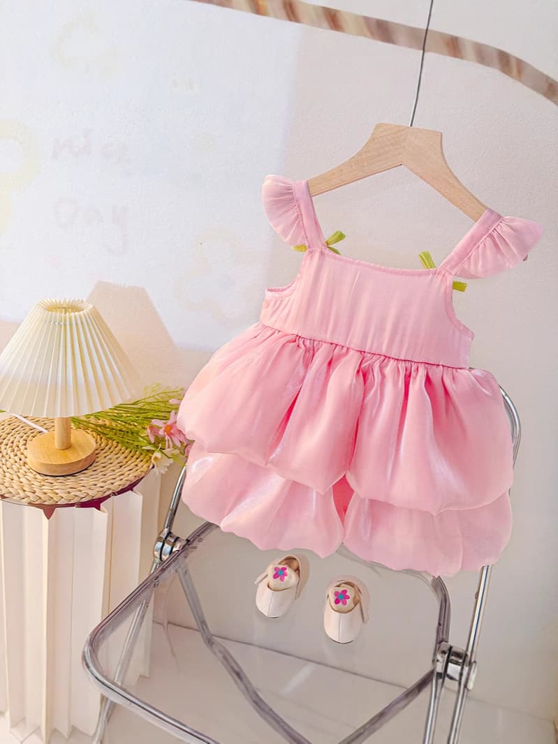 Children's thin summer clothing for new born girl's, summer fashionable dress, lifting effect 3