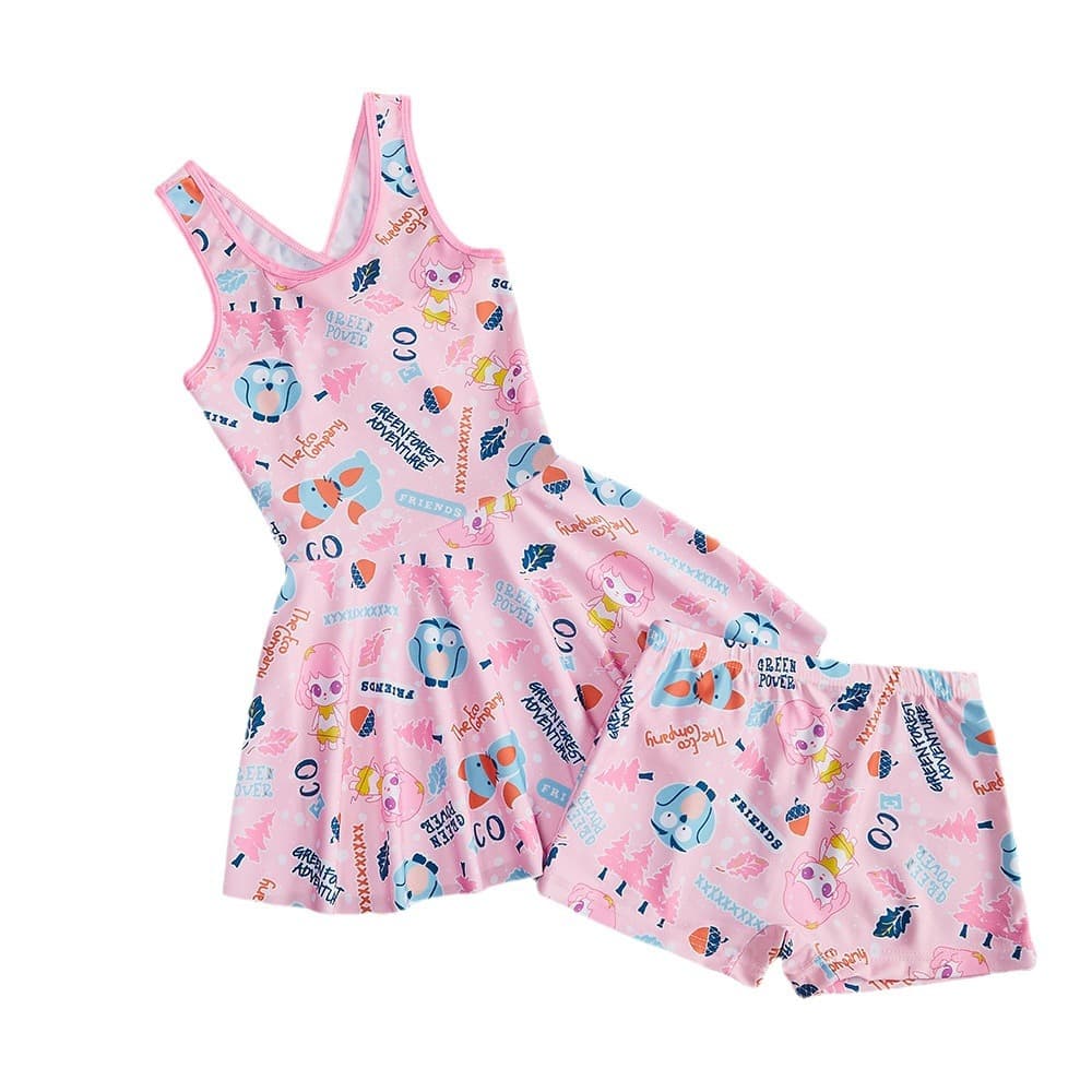 Cartoon children's swimwear, set for swimming, trousers 5