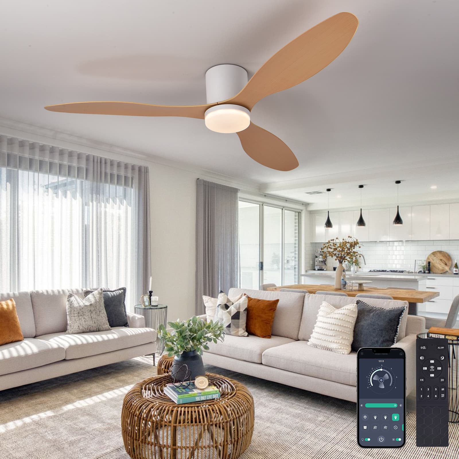(Cross-border trading), ultra thin air fan for hood for living room, ceiling lamp 2