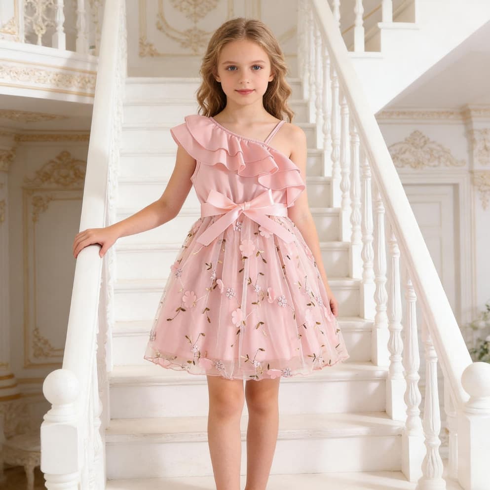 (Cross-border trading), fashionable brand dress, girl's skirt, lifting effect, tulle 2