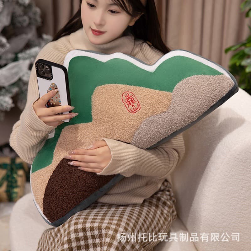 Haoyu lumbar support cartoon rocket office sedentary waist pillow back cushion office chair sofa living room pillow 4