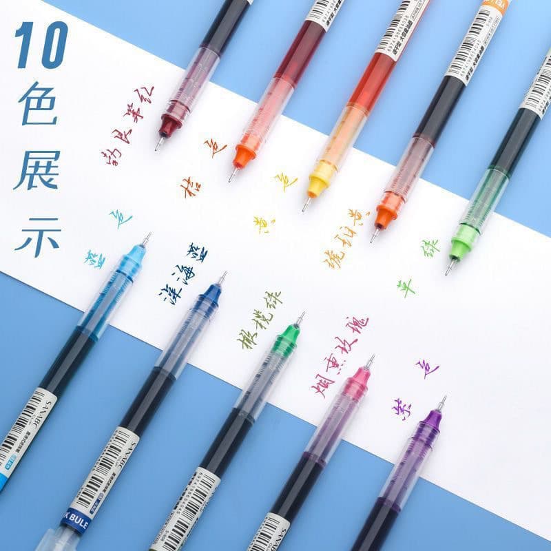 Rollerball capacious multicoloured quick dry smooth rollerball pen, 12 colors, 0.5mm 3
