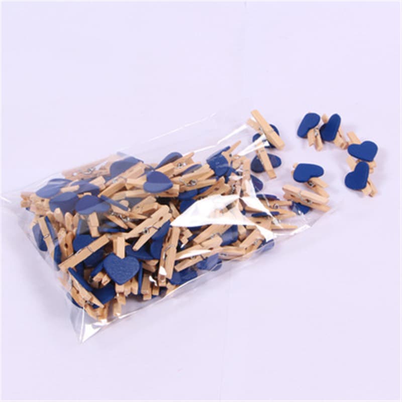 3cm photo clip colorful love small wooden clip photo home decoration crafts wooden craft ornaments 10