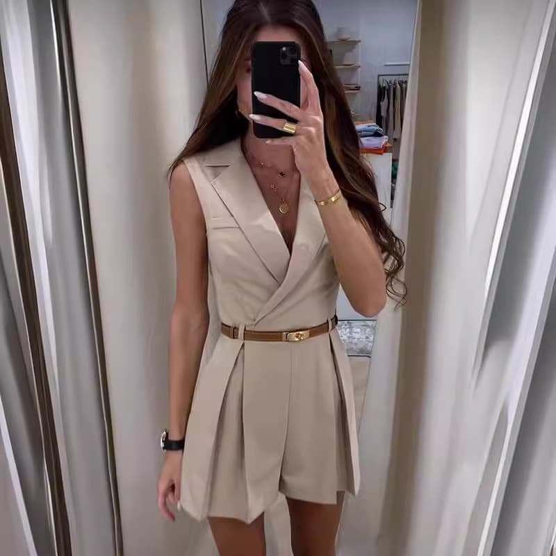 (Cross-border trading), fashionable fitted suit, overall, Amazon, city style 3