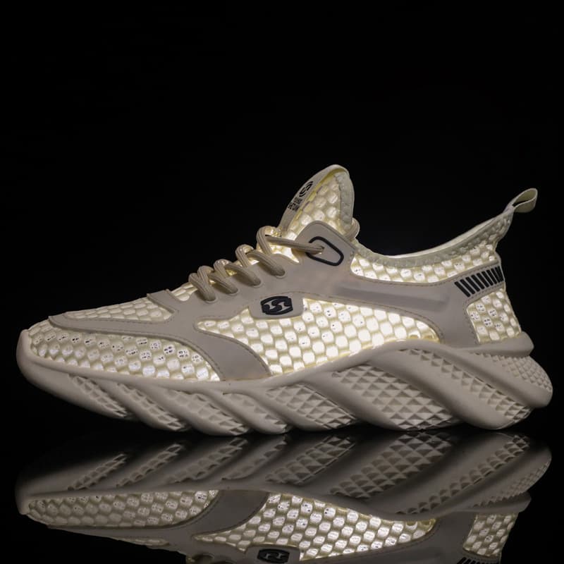Net surface new summer thin air -breathable mesh hollow net shoes men running lightweight black casual sports tide shoes 4