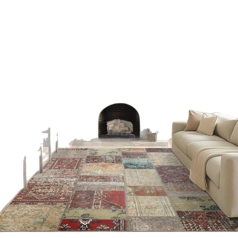 Retro carpet for living room for bed, sofa 5