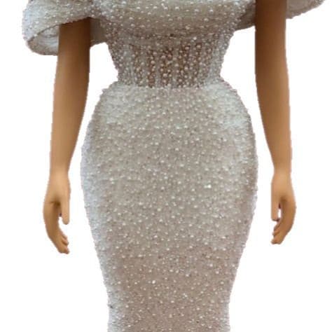 Tube top, evening dress, open shoulders, European style, graduation party, slim fit, "fish tail" cut 5