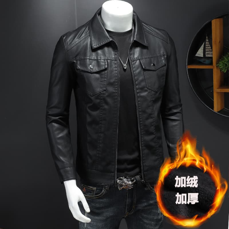 Autumn demi-season trend warm men's jacket, Korean style 4