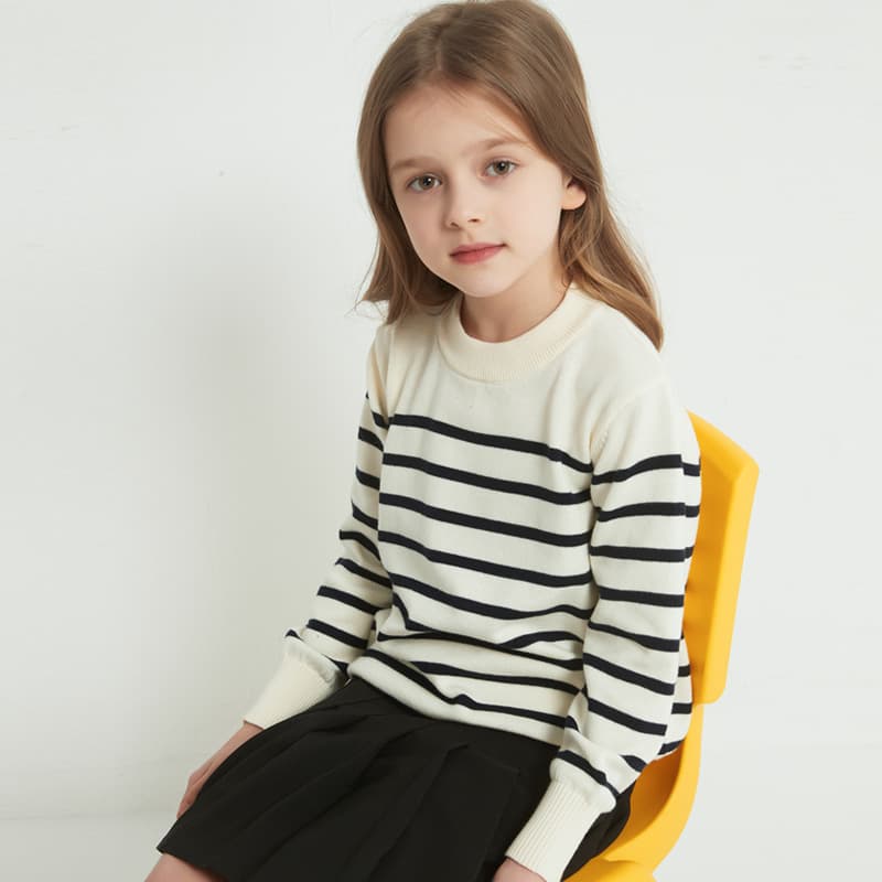 Children's demi-season knitted base cotton sweater for students for men and women, for teenagers 2