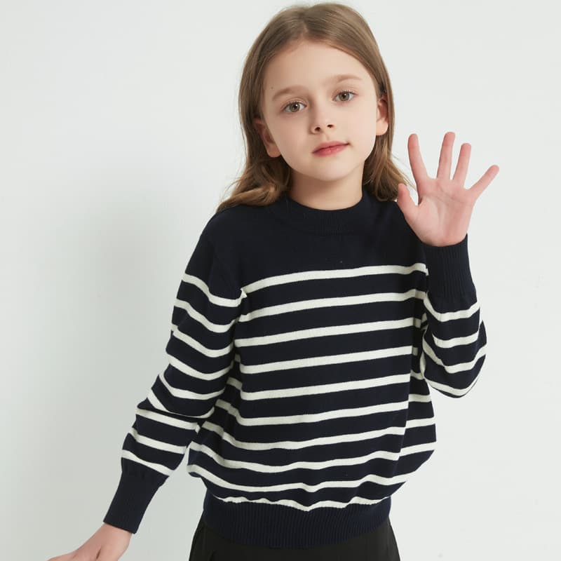 Children's demi-season knitted base cotton sweater for students for men and women, for teenagers 3