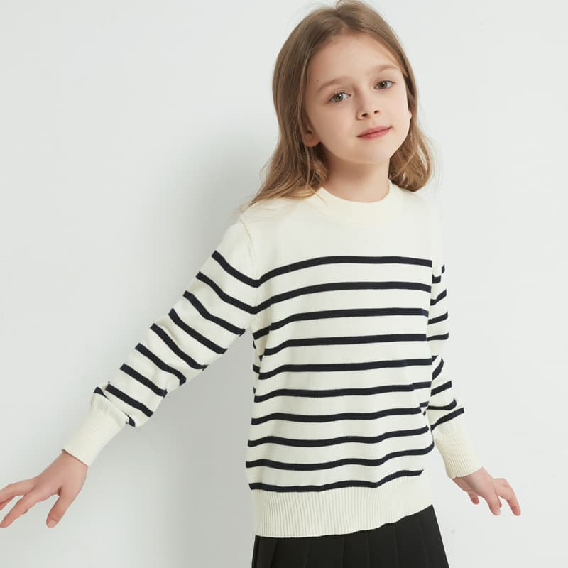 Children's demi-season knitted base cotton sweater for students for men and women, for teenagers 4