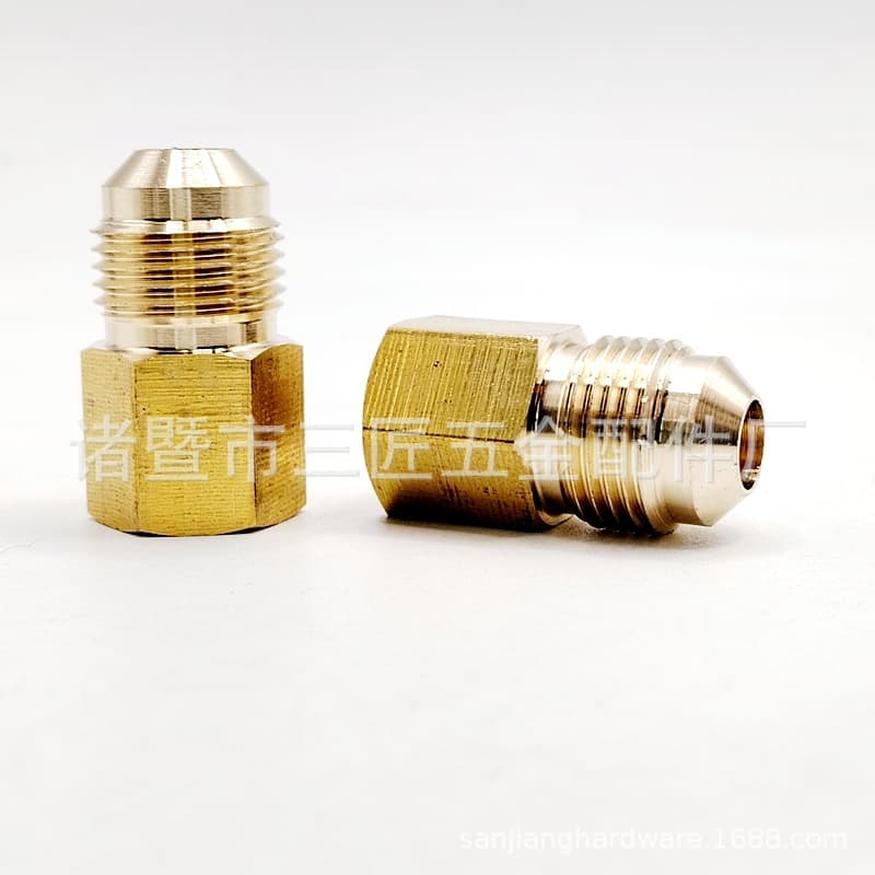 Inner and outer flaring adapter American standard connector SAE 5/16 Female to 3/8 male Flare 1
