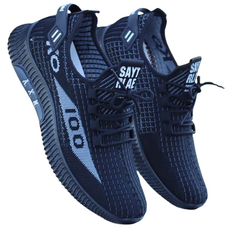 Spring and summer new men's slip-on mesh fly-woven casual sports shoes for men, versatile breathable soft-soled lazy running shoes 5