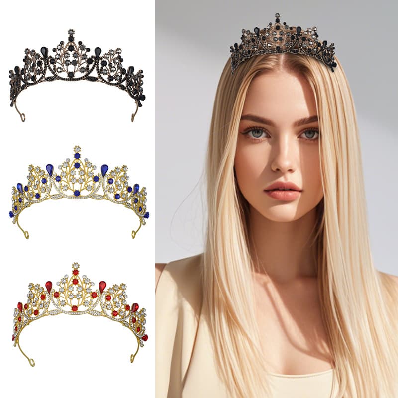 (Cross-border trading), tiara for bride drop-shaped, crown for adults, hair accessory