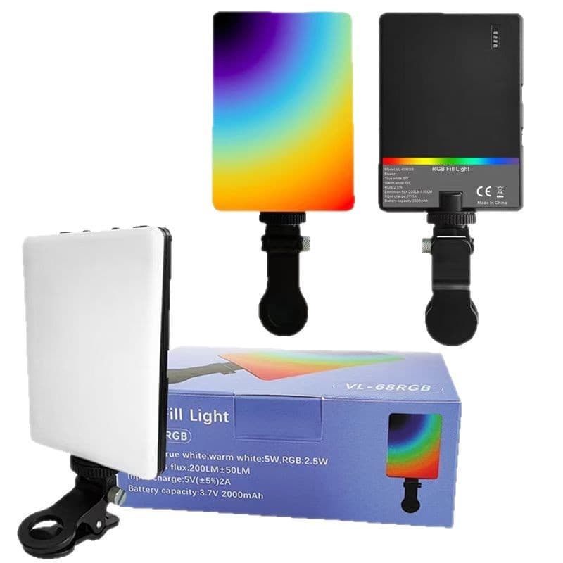 VL-60BI mobile phone selfie fill light portable live video pocket light full color RGB atmosphere light 5