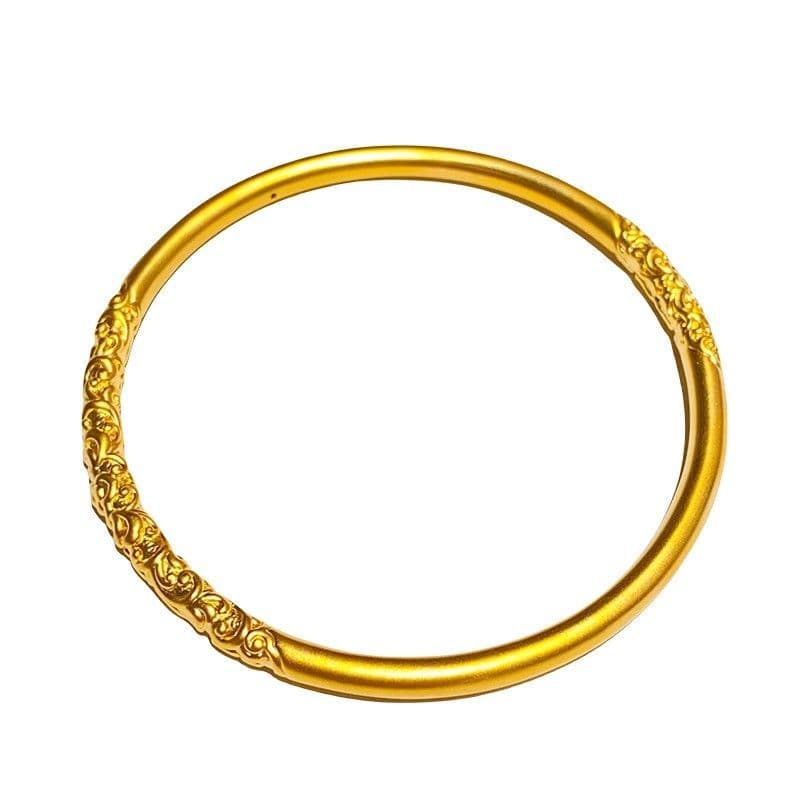 Vietnamese sand gold 5mm ancient heritage bracelet, women's frosted ring solid alloy gold-plated bracelet wholesale supply 5