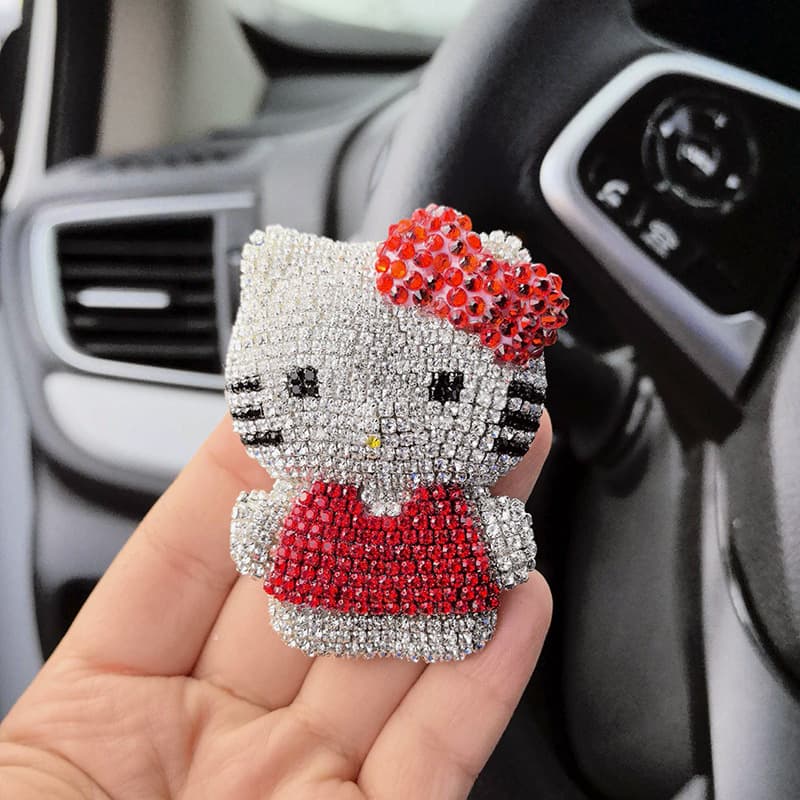 Car casual stickers and diamonds inlaid cartoon KT cat full-body phone case patch DYI accessories materials and decoration supplies 2