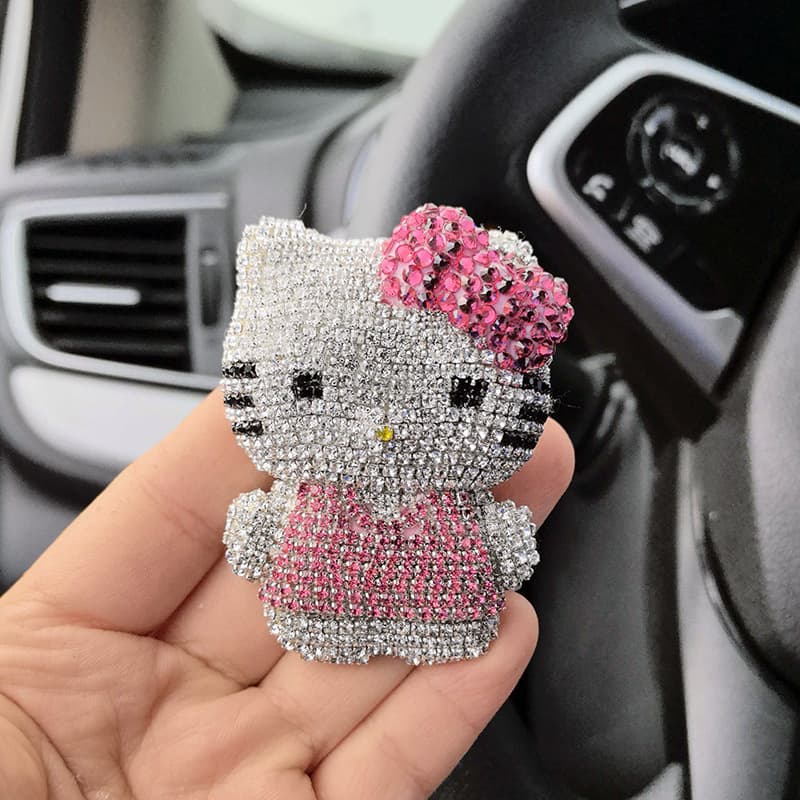 Car casual stickers and diamonds inlaid cartoon KT cat full-body phone case patch DYI accessories materials and decoration supplies 3