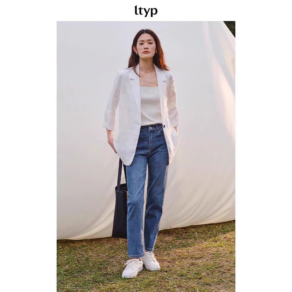 Spring summer solid color classic suit jacket, 2024 years, Korean style, oversize 3