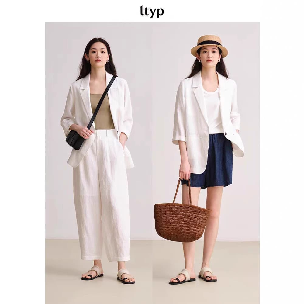 Spring summer solid color classic suit jacket, 2024 years, Korean style, oversize 4