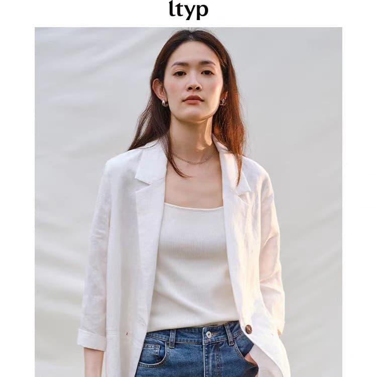 Spring summer solid color classic suit jacket, 2024 years, Korean style, oversize 5
