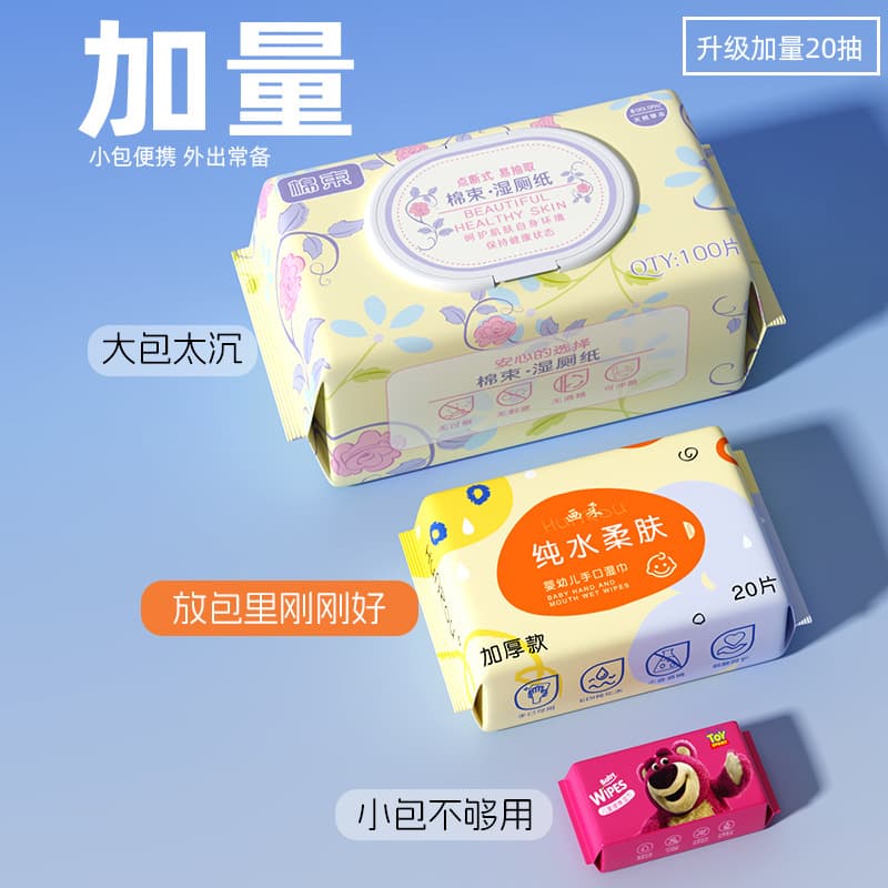 Handheld Children's Bag Wet Wipes Compact Portable 3