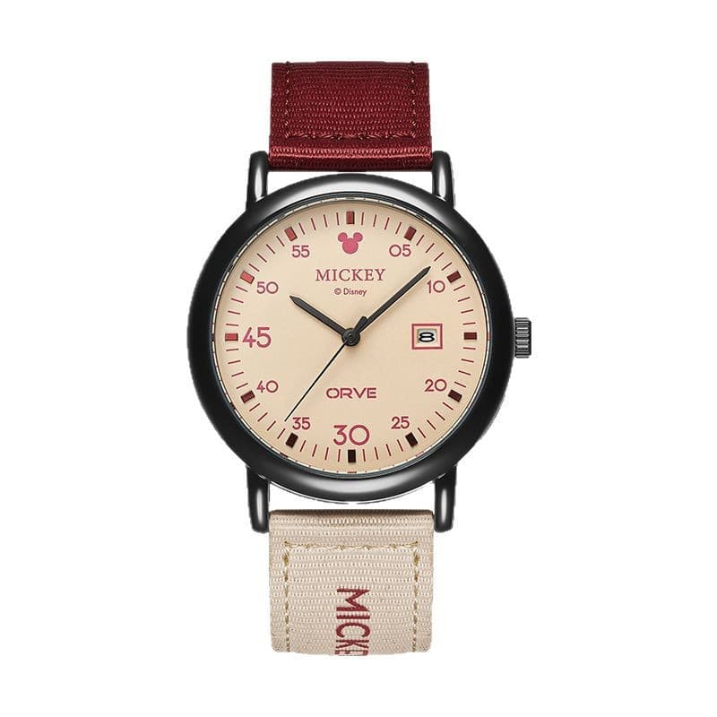 Disney, genuine retro watch for men and women, Disney Mickey Mouse, American style, for secondary school 5
