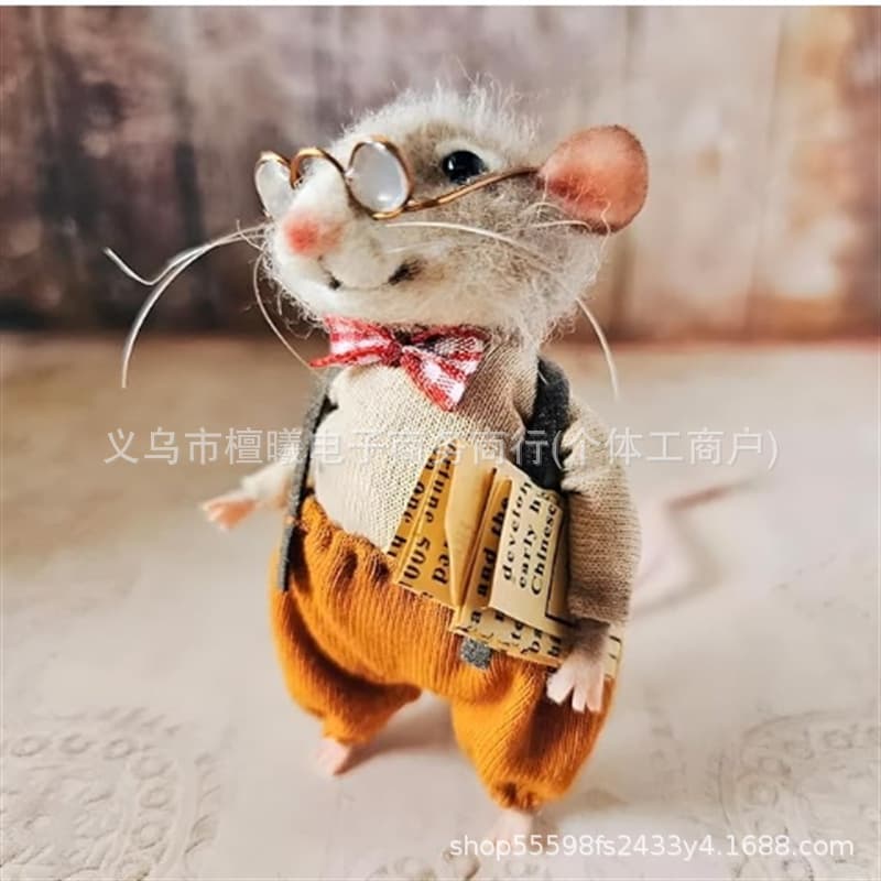 Christmas Needle Felt Mouse Decoration 2024 3