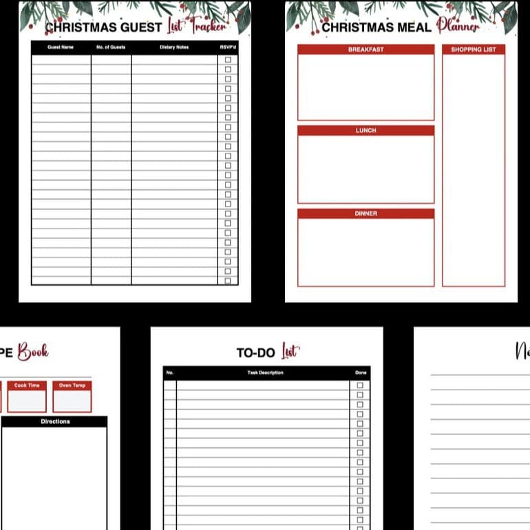 Christmas to do list Christmas interesting to do it, gift list planner cross -border 4