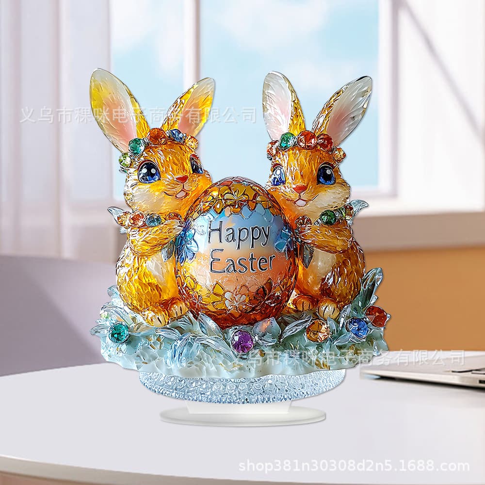 (Cross-border trading), rabbit, acrylic table waterproof wear-resistant decorations 3