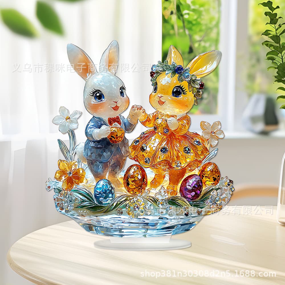 (Cross-border trading), rabbit, acrylic table waterproof wear-resistant decorations 4