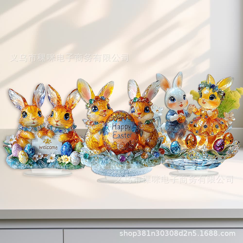 (Cross-border trading), rabbit, acrylic table waterproof wear-resistant decorations 1