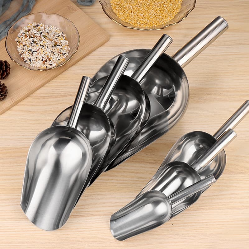 Thickened stainless steel ice shovel teasing flour, soybean shovel sugar shovel, rice shop miscellaneous grain tea leaf food shovel, shovel, multi -shovel 2