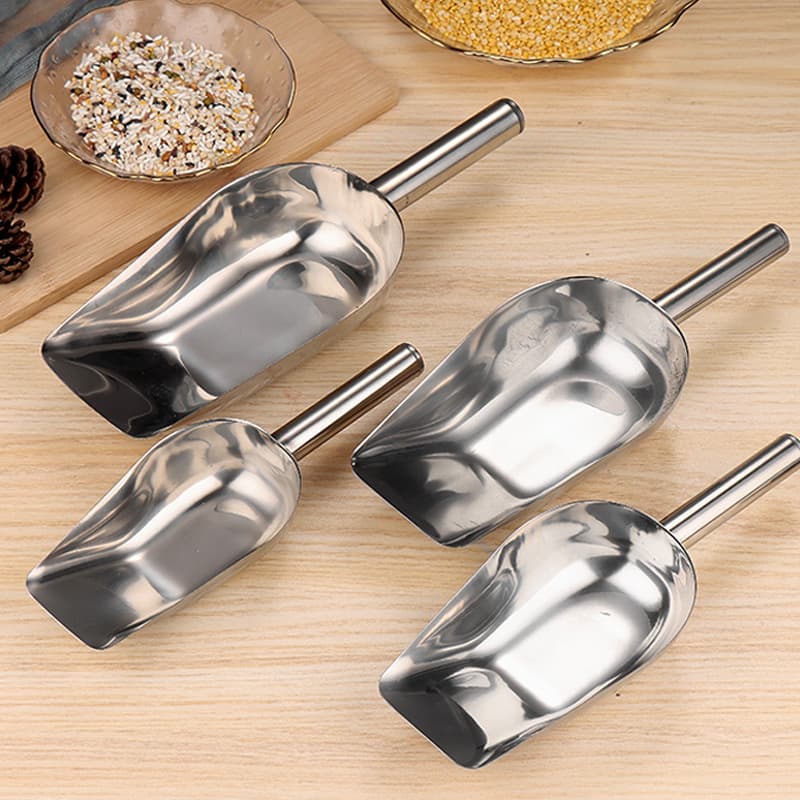 Thickened stainless steel ice shovel teasing flour, soybean shovel sugar shovel, rice shop miscellaneous grain tea leaf food shovel, shovel, multi -shovel 3